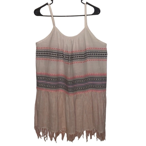 NWOT Lemlem Inku Striped Cotton Mini Dress in white combo size S, oversized - Picture 2 of 12